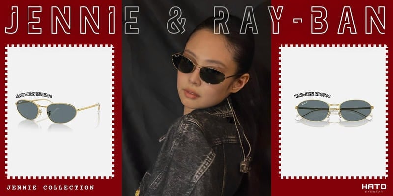 ray-ban jennie rb3734 hato eyewear, jennie đeo kính rayban gì