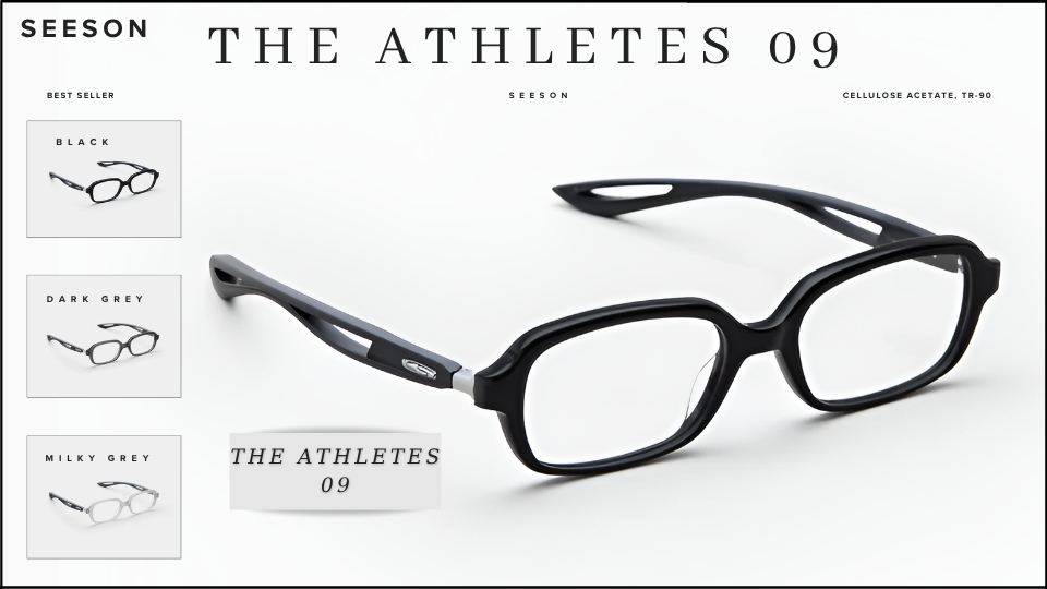 Kính THE ATHLETES 09 SEESON nổi bật với phong cách thể thao ứng dụng, hiện đại và dễ phối đồ.