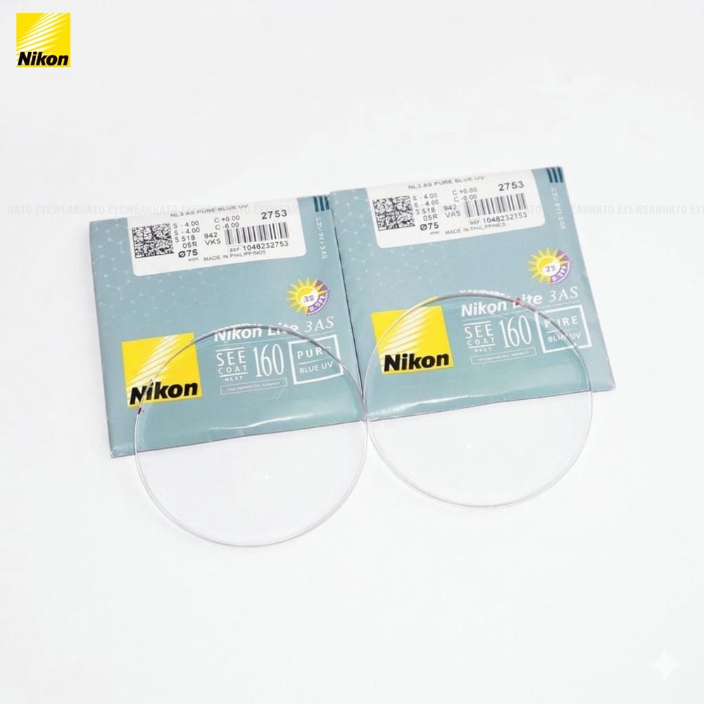 Tròng Kính Chống Ánh Sáng Xanh Nikon Lite AS Pure Blue UV