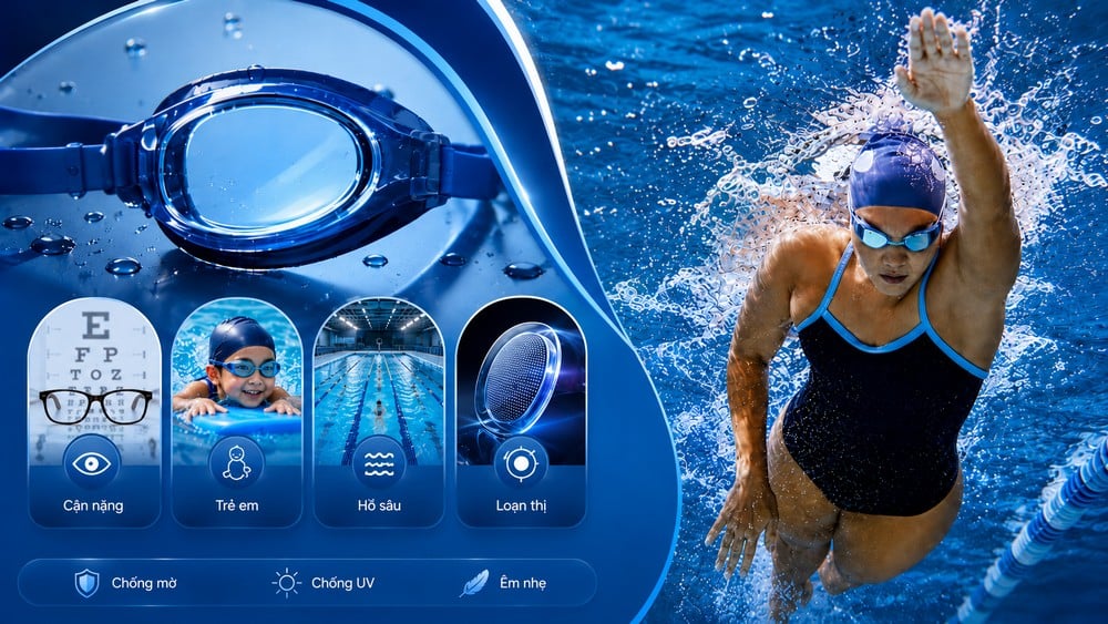 Những trường hợp nên dùng kính bơi độ cao