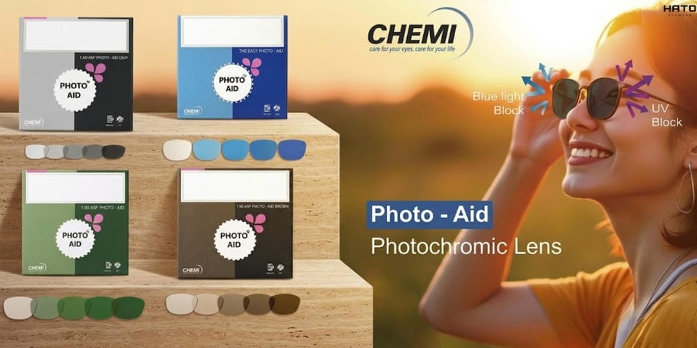Chemi Photo Aid 1.60 Ra Mắt: Tròng Kính Đổi Màu Chống Ánh Sáng Xanh Đáng Chú Ý