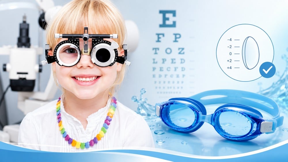Chọn đúng độ kính bơi cận cho trẻ em