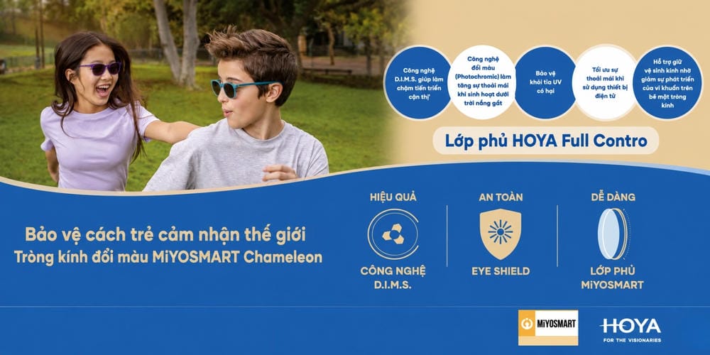 Hoya MiYOSMART 1.59 - 4 Sự Lựa Chọn Phù Hợp Cho Trẻ Em Cận Thị