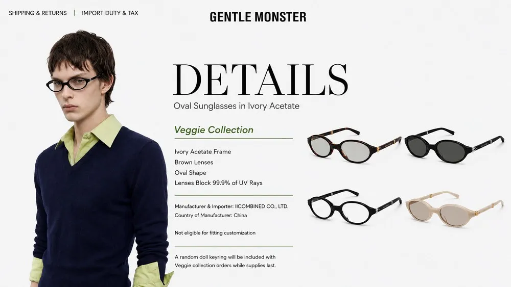 Mẫu kính Ivy Gentle Monster Veggie Collection 2026