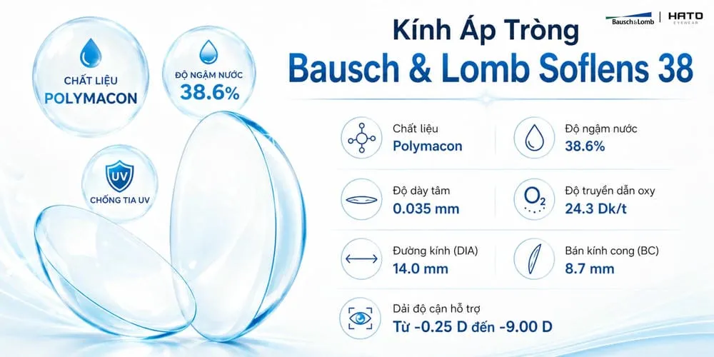 Tròng 3 Tháng Bausch & Lomb Soflens 38: Thoải Mái, Tiết Kiệm Và Dễ Sử Dụng