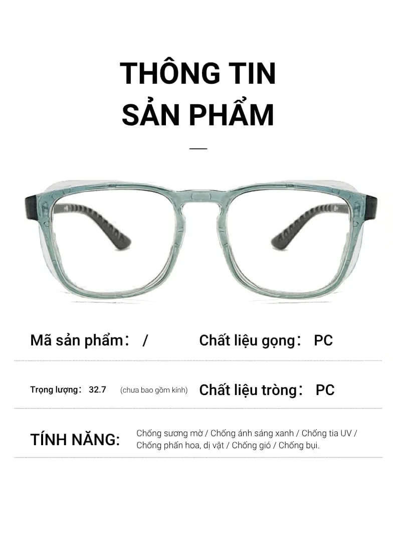 Kính Bảo Hộ Vangood 7777 - Lắp Được Tròng Theo Độ Tùy Chỉnh