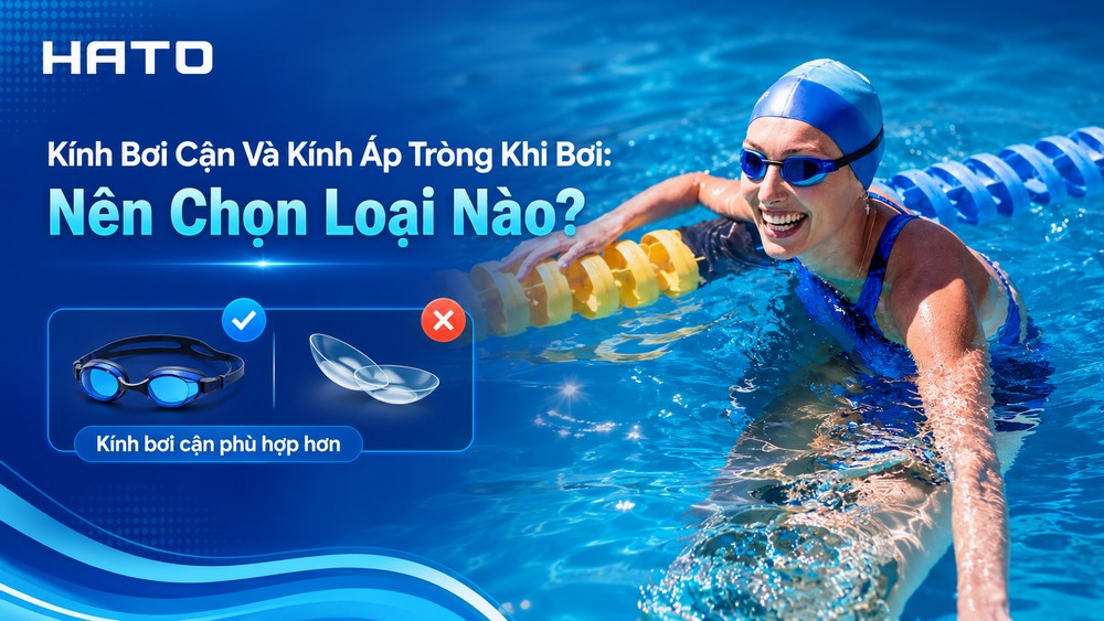 Kính bơi cận cho người cận thị khi đi bơi