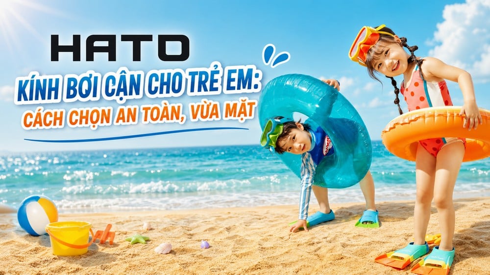 Kính bơi cận cho trẻ em giúp bé nhìn rõ khi học bơi