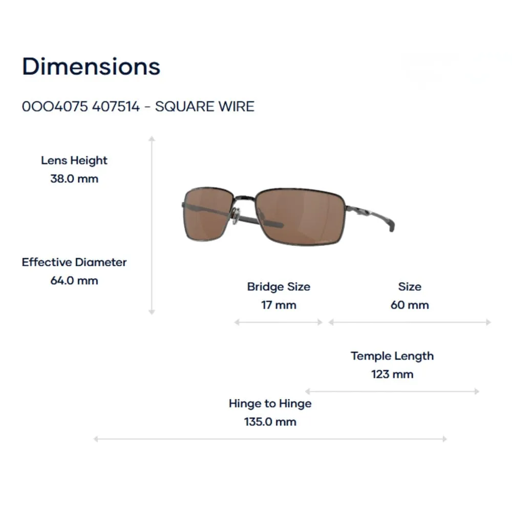 Oakley Square Wire 0OO4075 Kính Mát - Tem Chính Hãng Luxottica