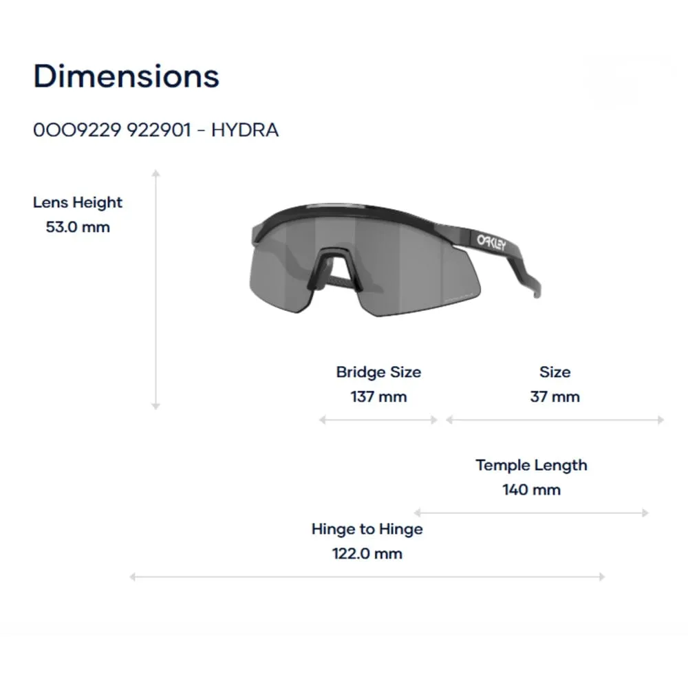 Oakley Hydra 0OO9229 Kính Mát Thể Thao Nửa Khung - Tem Chính Hãng Luxottica