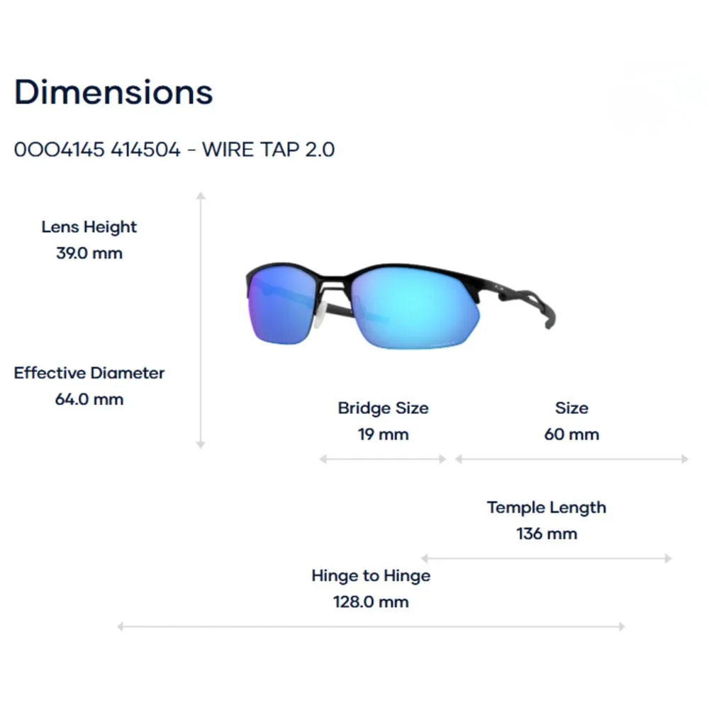 Oakley Wire Tap 2.0 0OO4145 Kính Mát Nửa Khung - Tem Chính Hãng Luxottica
