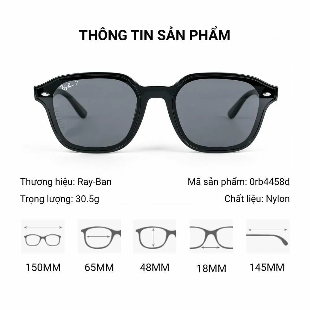 Ray-Ban 0RB4458D Kính Mát - Tem Chính Hãng Luxottica