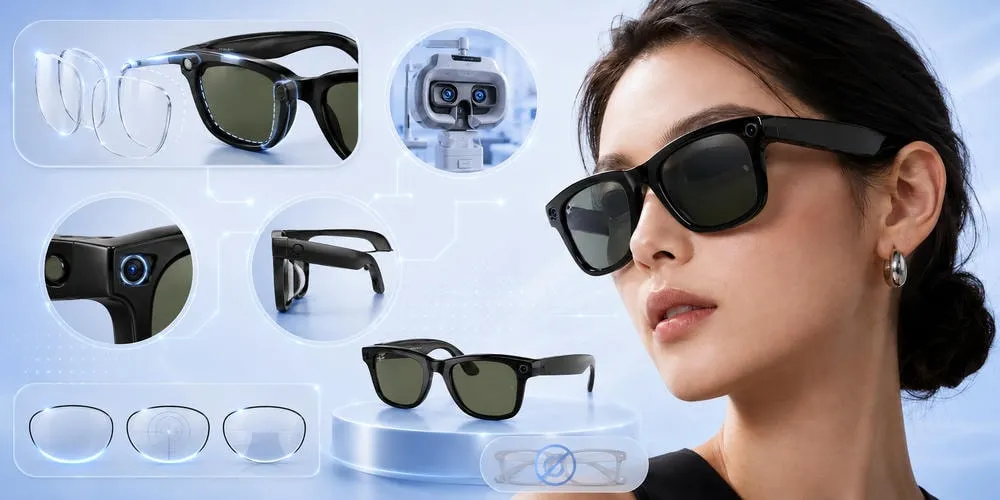 Kính thông minh có thể lắp tròng cận, viễn, loạn và chống ánh sáng xanh cho người cận thị