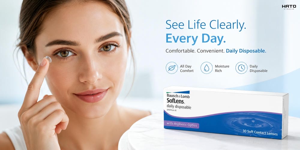 Kính áp tròng Bausch & Lomb Soflen Daily Disposable – Lens 1 Ngày Chính Hãng