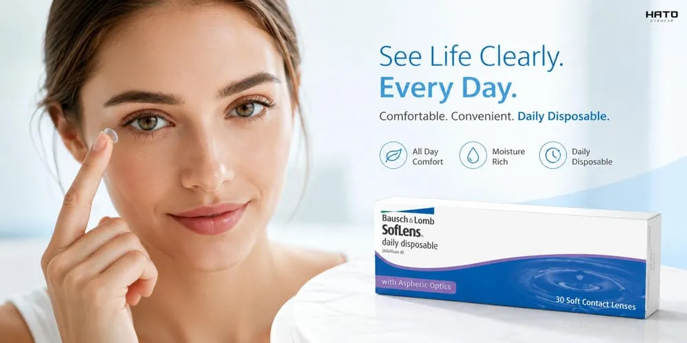 Kính áp tròng Bausch & Lomb Soflen Daily Disposable – Lens 1 Ngày Chính Hãng