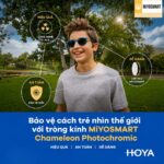 HOYA MiYOSMART 1.59 Chameleon Photochromic Tròng Kính Đổi Màu Kiểm Soát Cận Thị Trẻ Em - Chính Hãng