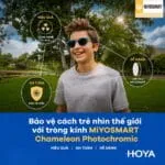 HOYA MiYOSMART 1.59 Chameleon Photochromic Tròng Kính Đổi Màu Kiểm Soát Cận Thị Trẻ Em - Chính Hãng