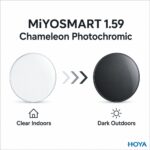 HOYA MiYOSMART 1.59 Chameleon Photochromic Tròng Kính Đổi Màu Kiểm Soát Cận Thị Trẻ Em - Chính Hãng