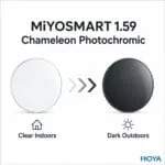HOYA MiYOSMART 1.59 Chameleon Photochromic Tròng Kính Đổi Màu Kiểm Soát Cận Thị Trẻ Em - Chính Hãng