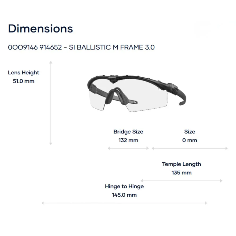 Oakley Si Ballistic M Frame 3.0 0OO9146 Kính Mát Thể Thao Nửa Khung - Tem Chính Hãng Luxottica
