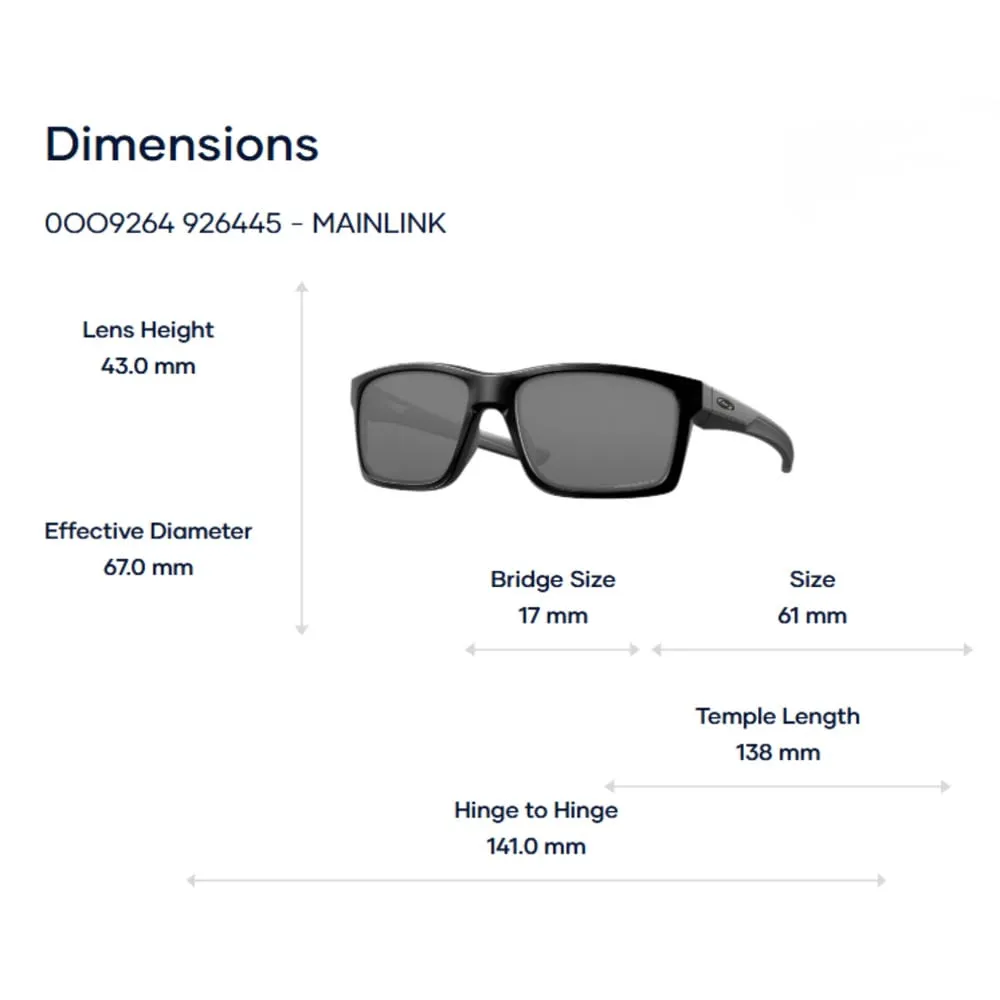 Oakley Mainlink 0OO9264 Kính Mát - Tem Chính Hãng Luxottica 