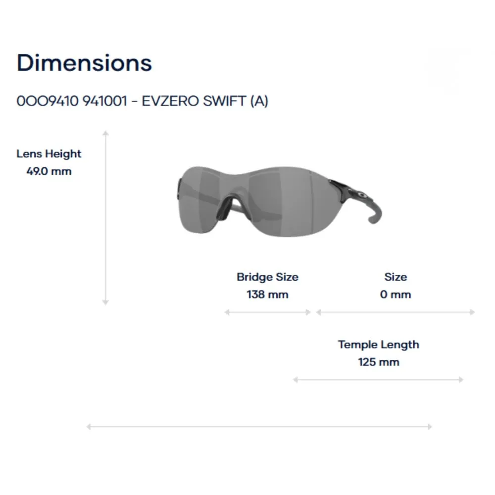 Kính Mát Thể Thao Oakley Evzero Swift A 0OO9410 - Tem Chính Hãng Luxottica