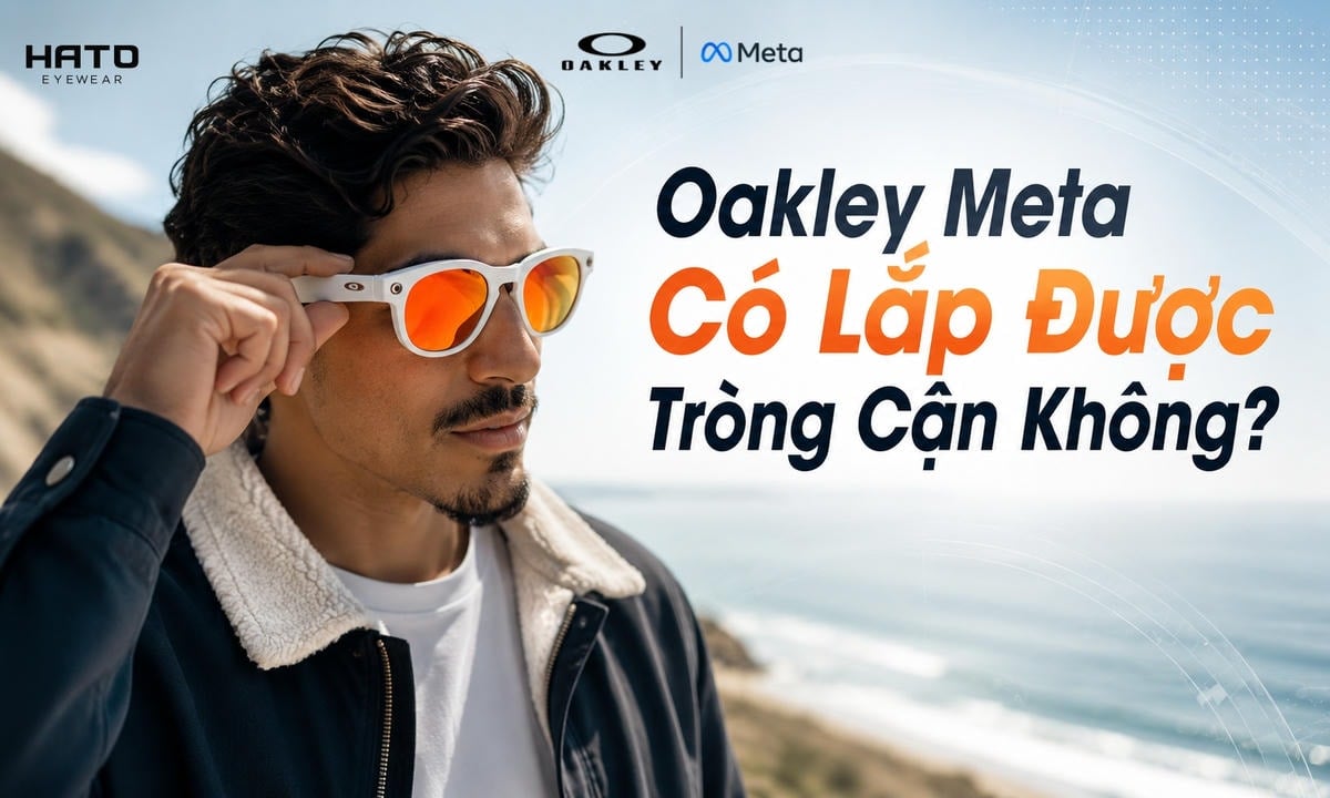 Ảnh đại diện bài viết Oakley Meta có lắp được tròng cận không, minh họa kính thông minh Oakley Meta dành cho người cận thị yêu thích công nghệ và thể thao.