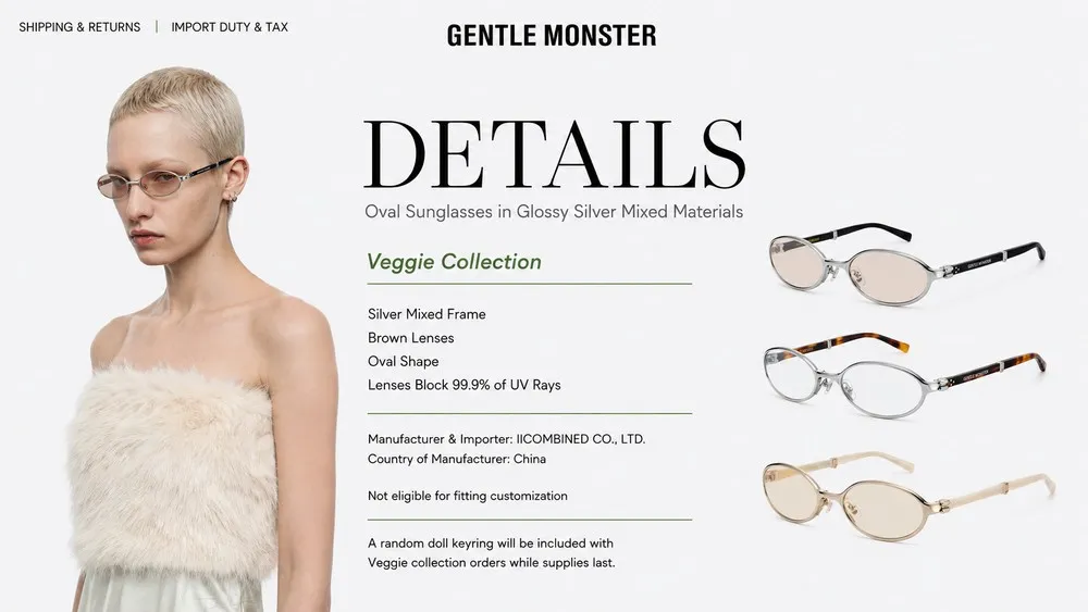 Mẫu kính Oatt Gentle Monster Veggie Collection 2026
