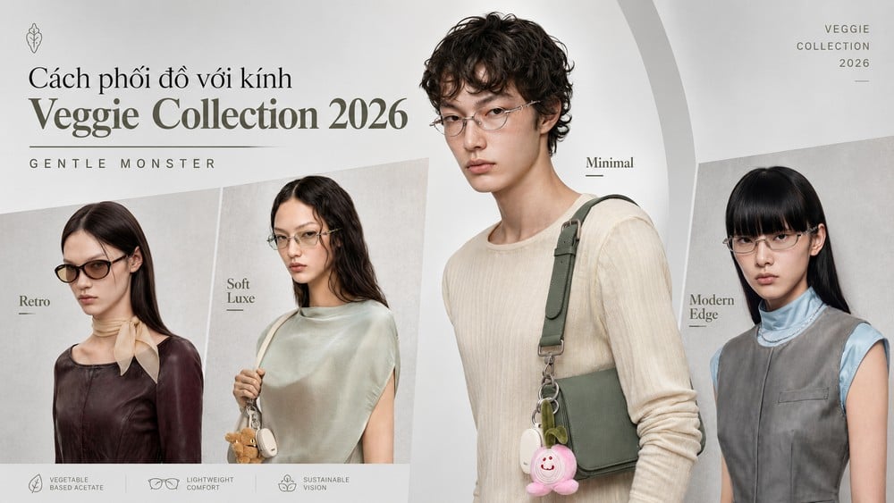 Cách phối đồ với kính Veggie Collection 2026 Gentle Monster