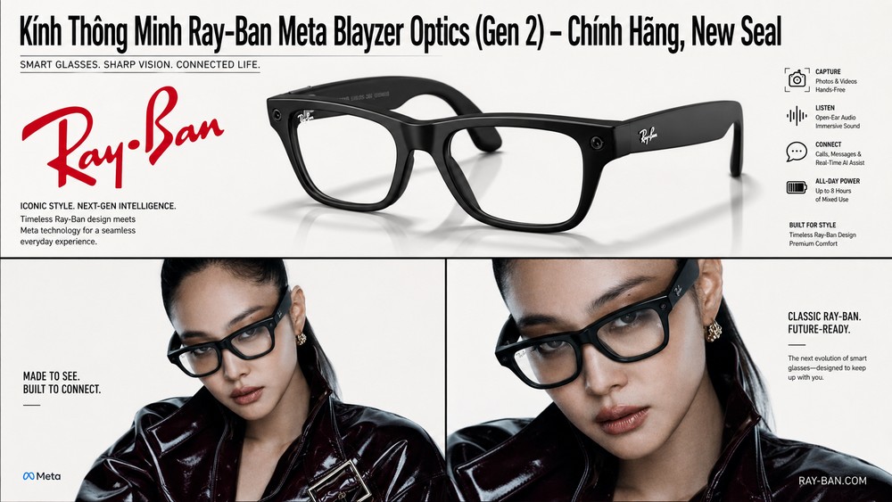 Ray-Ban Meta Blayzer Optics Gen 2 dành cho người đeo kính thuốc