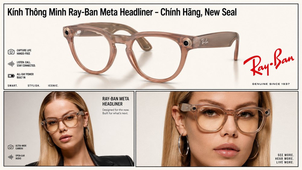 Ray-Ban Meta Headliner Gen 2 phong cách retro