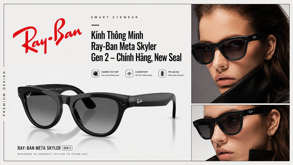 Ray-Ban Meta Skyler Gen 2 dáng mắt mèo thời trang