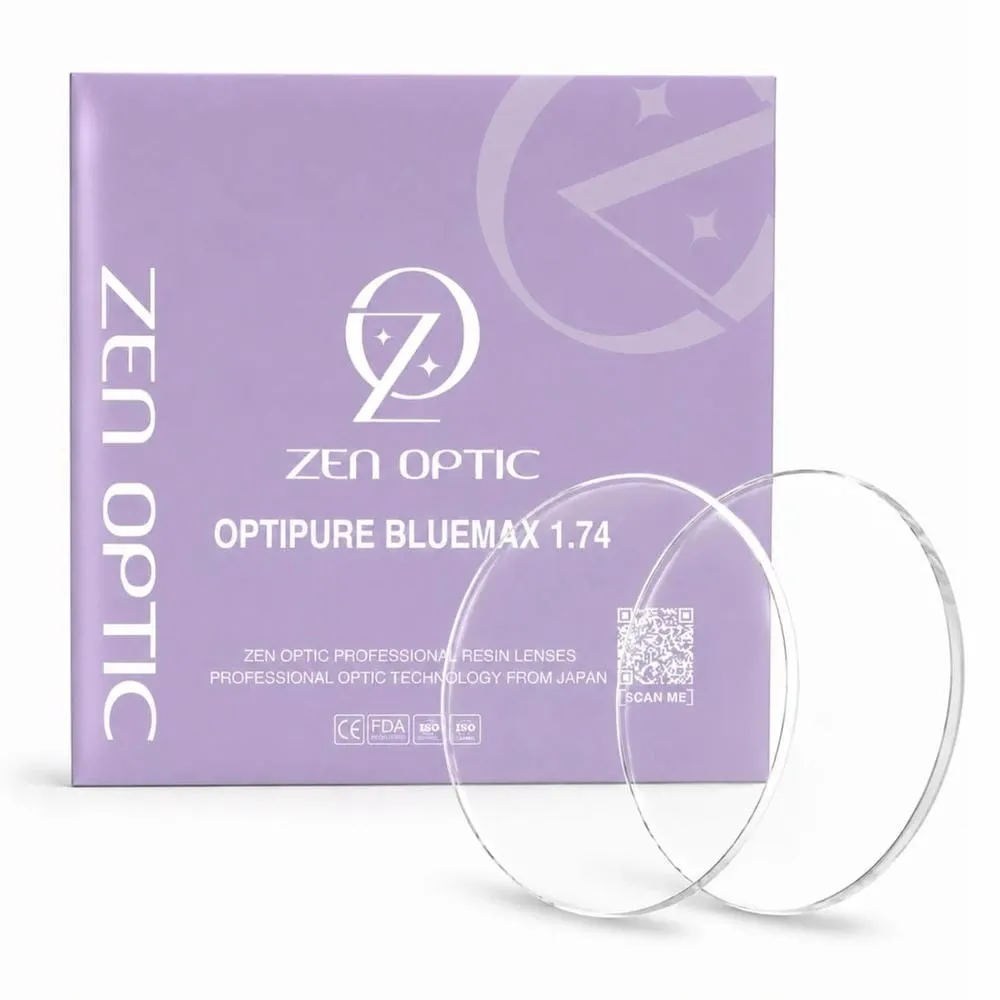 Tròng Kính Chống Ánh Sáng Xanh Zen Optic Bluemax 1.74 - Chính Hãng
