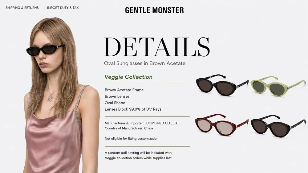Mẫu kính Zest Gentle Monster Veggie Collection 2026