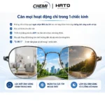 Chemi Photo Gray 1.60 ASP Tròng Kính Đổi Màu Chính Hãng