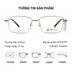 ExFash EF33279T Gọng Kính Titanium - Tem Chính Hãng 101