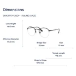 Ray-Ban Round Gaze 0RX3947V Gọng Kính Nửa Khung – Tem Chính Hãng Luxottica