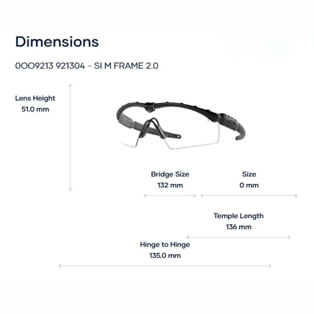 Oakely Si M Frame 2.0 0OO9213 Gọng Kính Thể Thao Nửa Khung Chính Hãng Luxottica
