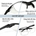 Kính Bảo Hộ Vangood 8182 – Lắp Được Tròng Theo Độ Tùy Chỉnh