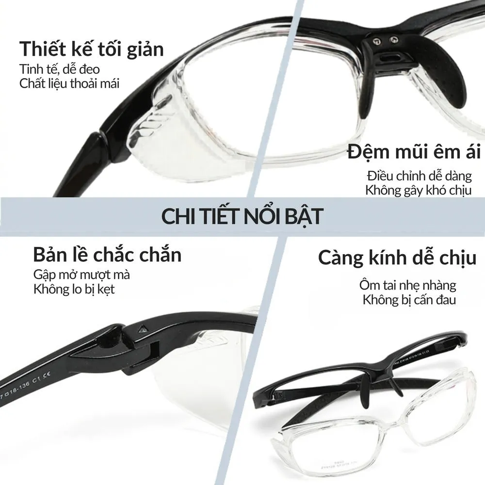 Kính Bảo Hộ Vangood 8182 – Lắp Được Tròng Theo Độ Tùy Chỉnh
