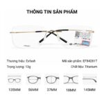 ExFash EF84281T Kính Không Gọng - Tem Chính Hãng 101