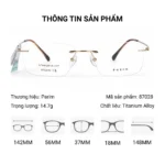 Parim 87028 Kính Không Gọng Titanium Alloy - Tem Chính Hãng 101
