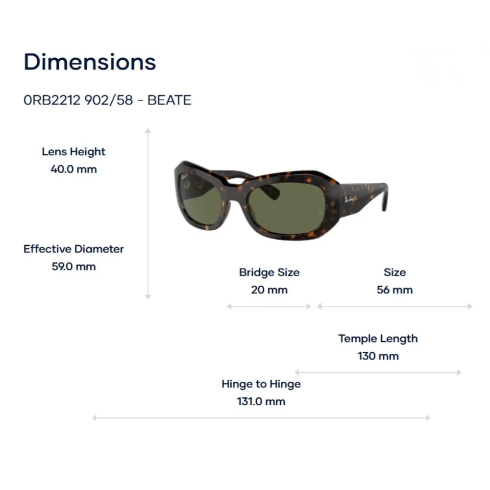 Ray-Ban Beate 0RB2212 Kính Mát - Tem Chính Hãng Luxottica