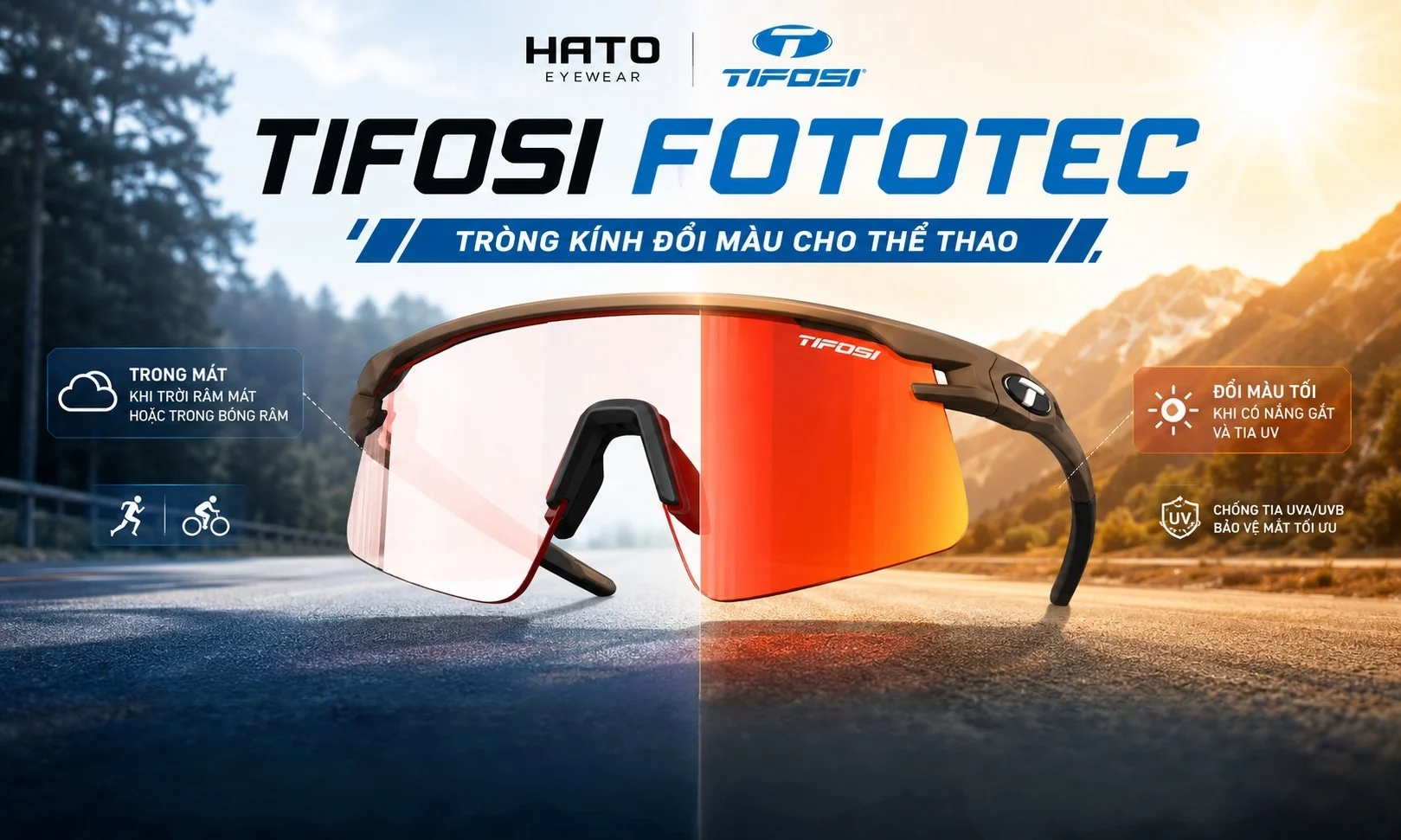 Tìm Hiểu Công Nghệ Tròng Kính Đổi Màu Fototec Của Tifosi: Khi Nào Nên Sử Dụng?