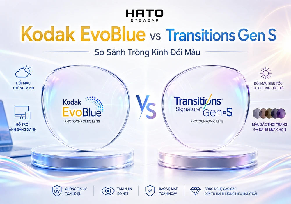 Kodak EvoBlue Vs Transitions Gen S – So Sánh Tròng Kính Đổi Màu