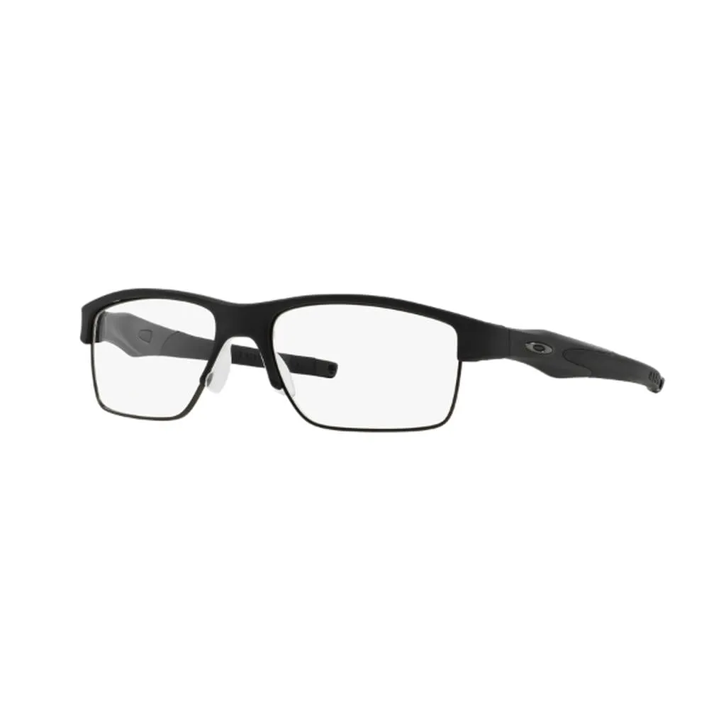Hình ảnh gọng kính Oakley Crosslink Switch OX3128 màu đen, thiết kế thể thao hiện đại, phù hợp lắp tròng cận, loạn hoặc tròng chống chói để sử dụng hằng ngày.
