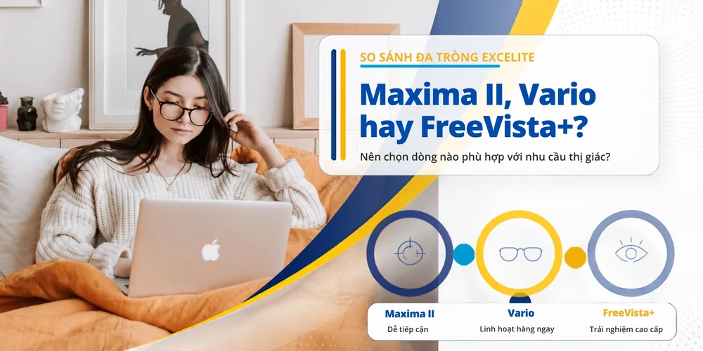 So Sánh Các Dòng Đa Tròng Kỹ Thuật Số Excelite: Nên Chọn Maxima II, Vario Hay FreeVista+?