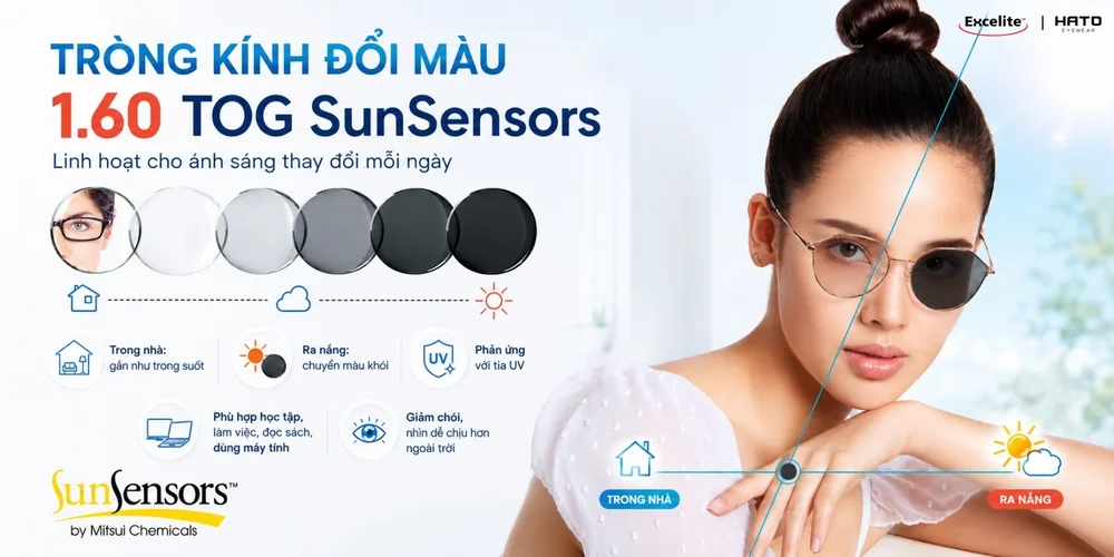 Review Tròng Kính Đổi Màu Khói Excelite SunSensors: Sự Lựa Chọn Tiện Lợi Cho Mùa Hè