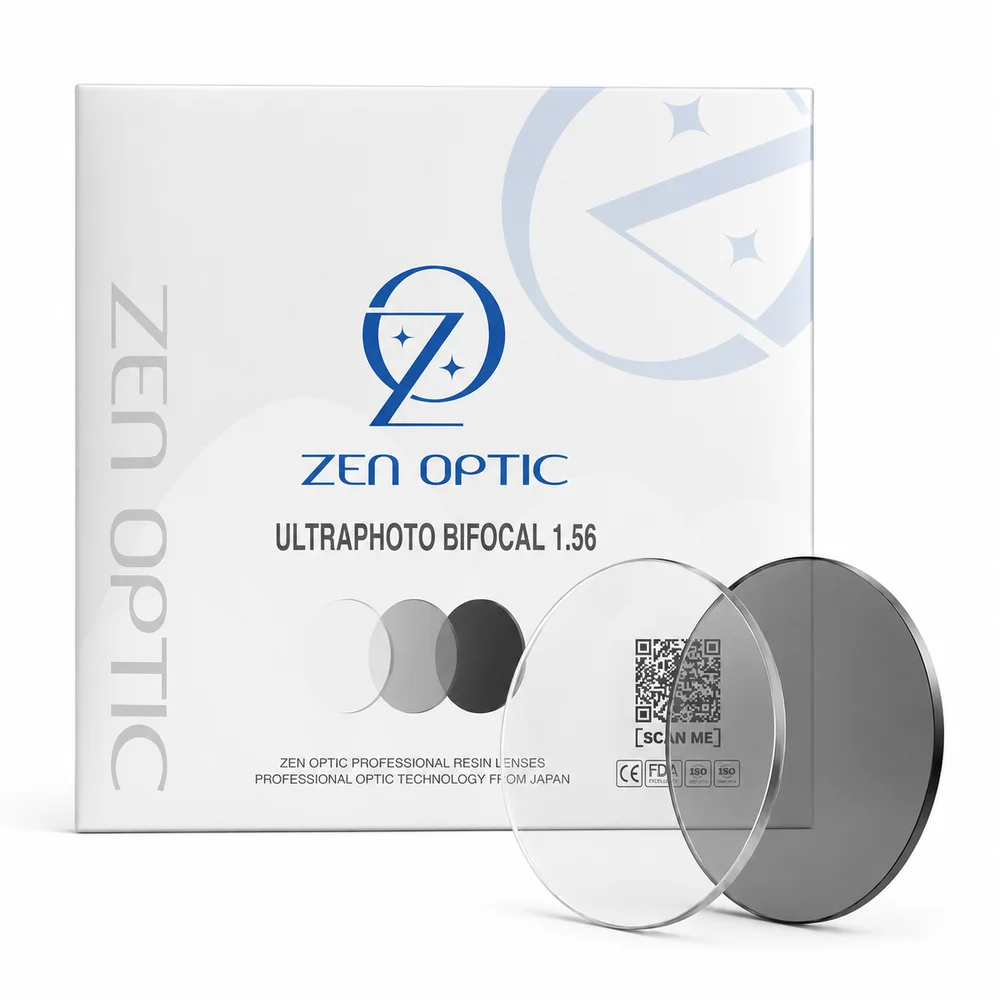 Tròng Kính Hai Tròng Đổi Màu Zen Optic Ultraphoto Bifocal 1.56 - Chính Hãng
