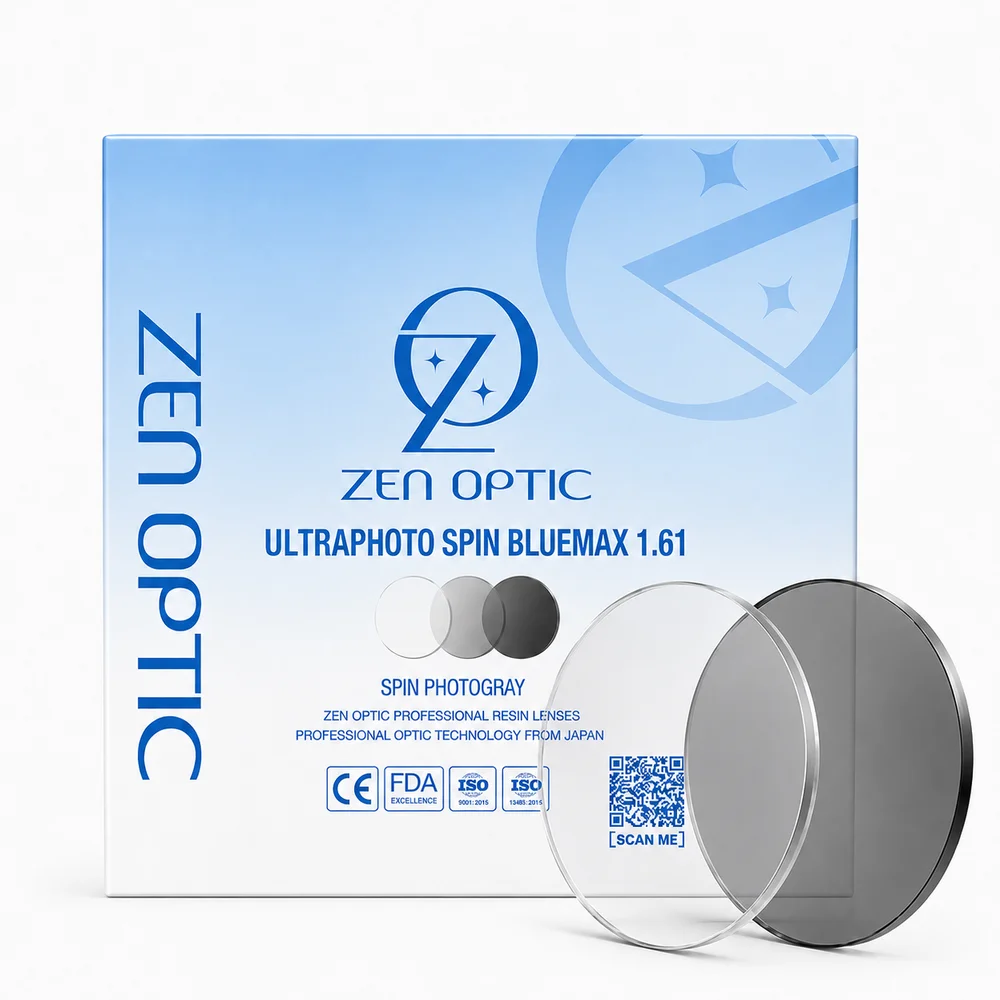 Tròng Kính Đổi Màu Zen Optic Ultraphoto Spin Bluemax 1.61 - Chính Hãng